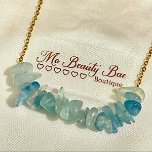 Aquamarine Crystal Necklace